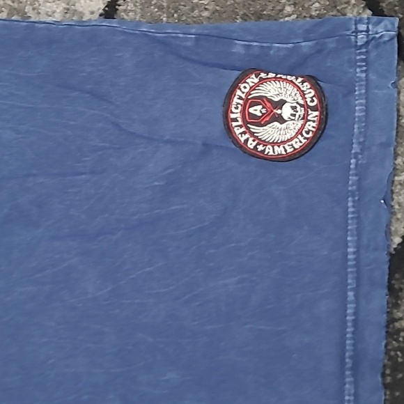 AFFLICTION AMERICAN CUSTOMS LIVE FAST RAW-EDGE AMERICAN FLAG LAVA WASH TEE-SHIRT - Picture 3 of 12